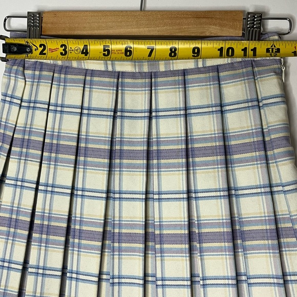 Cali 1850 Anthropologie Preppy Academia Pleated Plaid Mini Skirt Sz XS - Picture 9 of 11